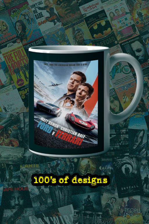 Ford V Ferrari 11oz Mug | Film Memorabilia | Ford V Ferrari Design | Matt Damon Christian Bale