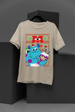 UGLY Limited Edition Monster Inc Christmas Shirt | Monster Inc Christmas Ugly Sweater Design | Retro Monster