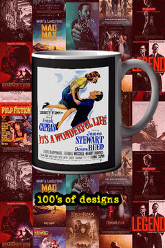 It's a Wonderful Life 11oz Mug | Film Memorabilia | It's a Wonderful Life | Vintage Poster | Lead Actor's Name Mug