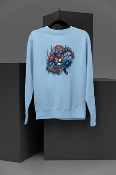 "Spiderman Evil Skeleton Sweatshirt | Marvel Comics Graphic Tee | Edgy Skeleton Suit Design Shirt"