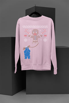 UGLY Festive Cookie Monster Christmas Sweatshirt | Retro Holiday Splurge | 90s Nost