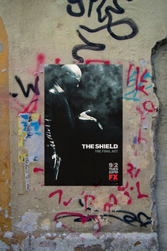 The Shield Michael Chiklis Gloss Poster Print | TV Show Collectible Memorabilia | Stylish The Shield Fan Art | Home Decor Gift for TV Series Fans