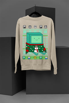 UGLY Beemo Christmas Sweatshirt | Retro Coolness | Iconic Cartoon Character | Nostal