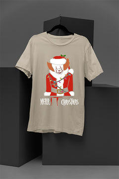 UGLY Yet Festive Pennywise from IT Christmas T-Shirt | Horror Clown | Stephen King | Red