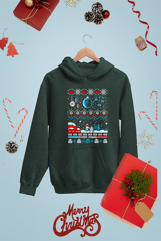 KIDS UGLY Galactic Navideño Hoodie | Star Wars Navideño Kids Christmas Hood