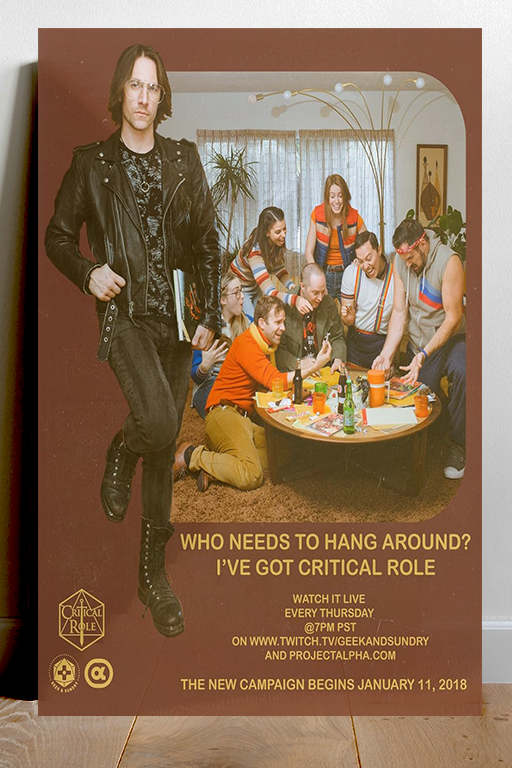 Critical Role | Premium Gloss Poster featuring Matthew Mercer | TV Show Memorabiliaautorelease