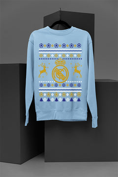 UGLY Real Madrid Christmas Sweatshirt | Vintage Madrid Logo | Retro Christmas Apparel | Best of Real Madrid