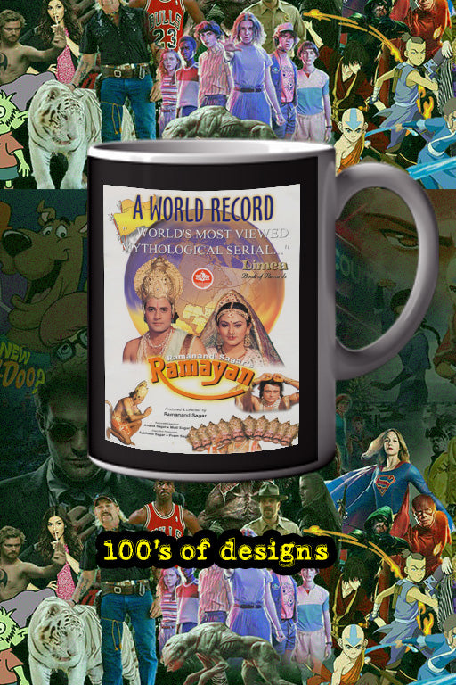 Ramayan 11oz Mug featuring Arun Govil | Sita & Rama Poster Design