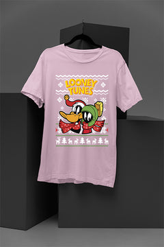 UGLY Retro Looney Tunes Daffy Duck and Marvin the Martian Christmas T-Shirt | Vintage