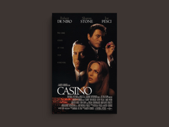 Casino Canvas Print Al Pacino Robert De Niro Film Poster | Home Decor Wall Art Print Hollywood Movie lovers Classic Casino Scene Portrait Casino Wall Decor