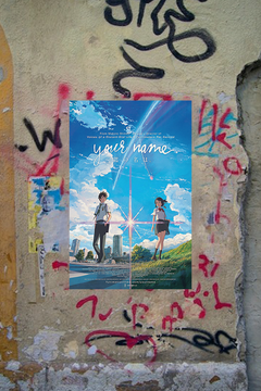 Your Name Premium Gloss Poster | Anime | Film Poster | Japanese Animation | Your Name Design | Mitsuha | Taki | Home Decor