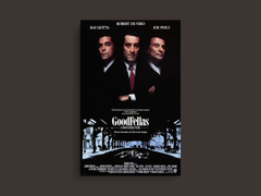 GoodFellas Canvas Print | Film Poster Design | Robert De Niro Joe Pesci Ray Liotta | Mafia Movie Wall Art | Movie Memorabilia Décor