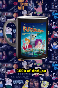 Futurama 11oz Mug featuring Fry | Bender | Leela - TV Show Merchandise Design