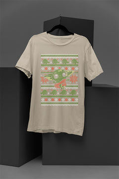 UGLY Galactic Yuletide Cheer Star Wars Baby Yoda Christmas T-Shirt | Sci-Fi Festive