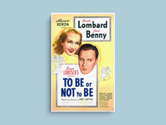 To Be or Not to Be Canvas Print | Vintage Film Poster Design | Lead Actor's Name