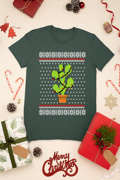 UGLY Christmas Cactus Chaos T-Shirt | Retro Christmas | Festive Fun | Vintage Vibes |