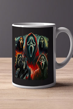 Halloween Ghostface 11oz Mug | Horror Film Poster Design | Creepy Ghostface Mug
