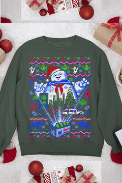 UGLY Marshmallow Man Mania | Ghostbusters Christmas Ugly Design | Retro 80s Icon