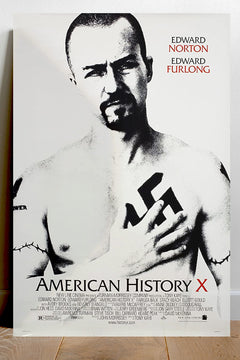 American History X Edward Norton Gloss Poster | Movie Artwork | American History X Wall Art | Edward Norton Art Print | Cult Film Poster | Cinematic Room Decor | Iconic Movie Design