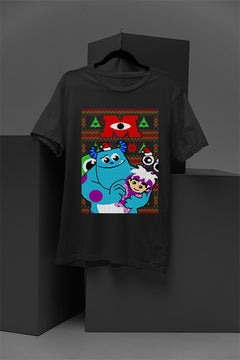 UGLY Limited Edition Monster Inc Christmas Shirt | Monster Inc Christmas Ugly Sweater Design | Retro Monster