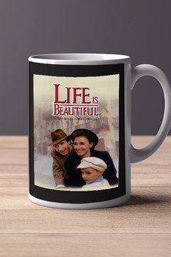 Life Is Beautiful 11oz Mug | Film Memorabilia Poster Design | Lead Actor's Name