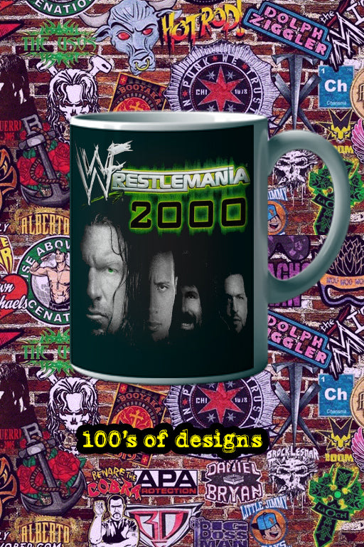 Wrestlemania 2000 11oz Mug The Rock | Stone Cold | Pro Wrestling Gift