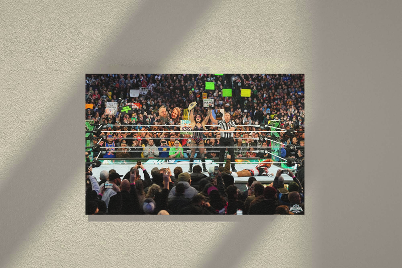 Wrestlemania 40 Canvas Print | Rhea Ripley Womans World Champion Design | Wrestling Art Decor | Event Memorabilia | Wrestlemania 40 Merchandise