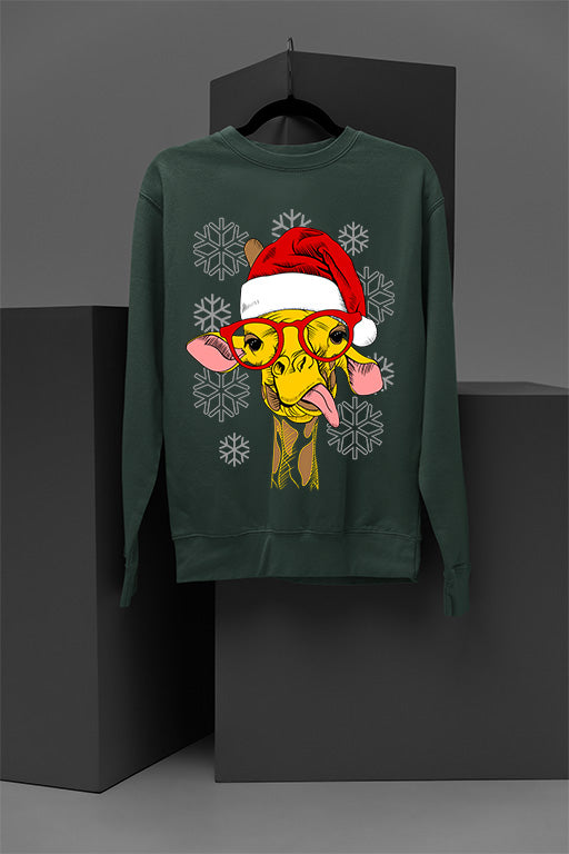 UGLY Goofy Giraffe in Santa Hat | Retro Christmas Ugly Design | Vintage 90