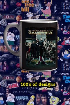 Battlestar Galactica 11oz Mug | TV Show | Battlestar Galactica Design | Featuring Lead Actor's Name