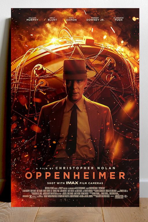 Oppenheimer Film Poster | Cillian Murphy | Gloss Print Wall Art | Movie Room Decor | Retro Cinema Design | Vintage Theater Memorabilia | Film Fan Gift