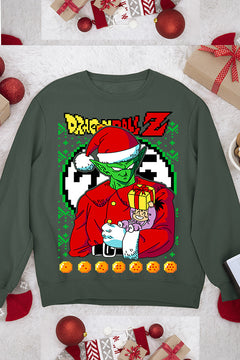 Ultimate Piccolo Christmas Chaos | Dragon Ball Z Ugly Sweatshirt | Namekian