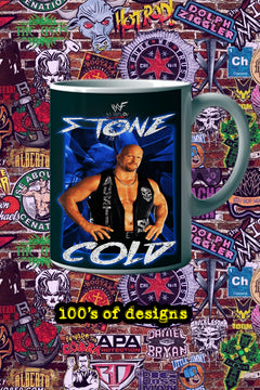 STONE COLD STEVE AUSTIN 11oz Mug Pro Wrestling Collectible Steve Austin | Vintage Retro Gift Merchandise