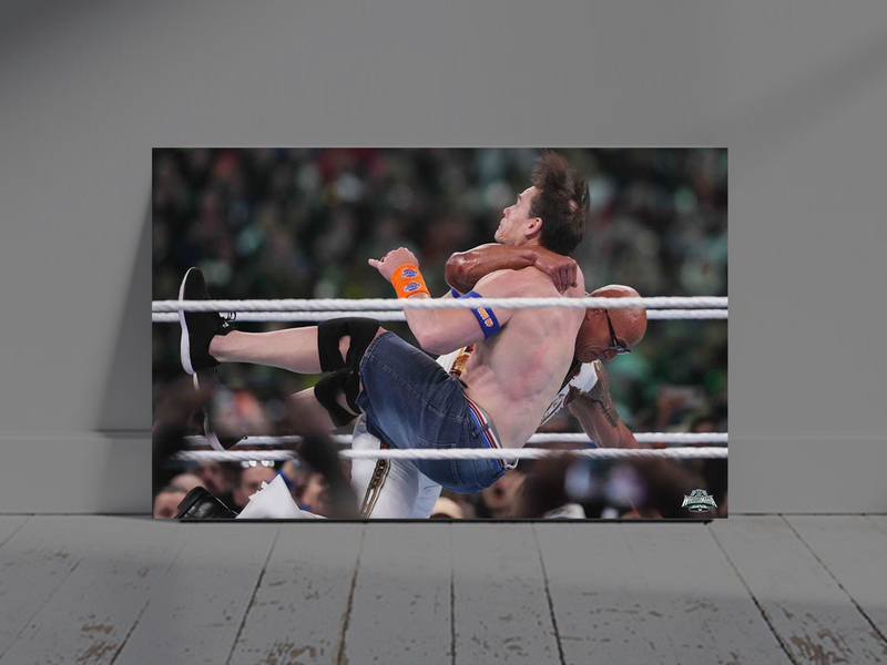 The Rock Gives John Cena The Rock Bottom | Wrestlemania 40 Poster | WWE Wrestling Art Print