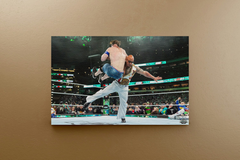 Wrestlemania 40 Canvas Print | The Rock And John Cena Rock Bottom Design | Wrestling Artwork | WWE Memorabilia | Living Room Decor | Sports Fan Gift