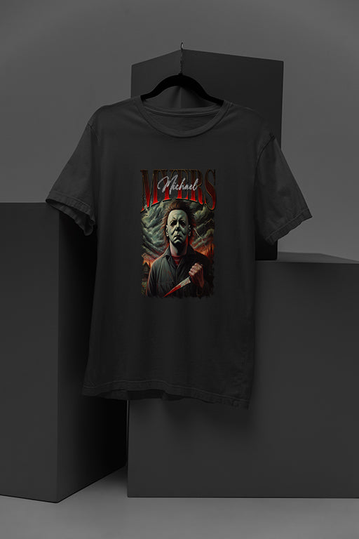Horror Michael Myers Scary Vintage Graphic Tee | Costume Gift Halloween