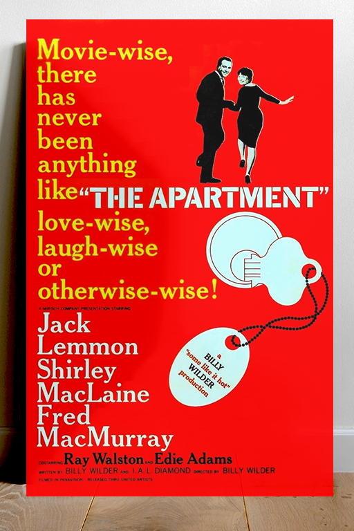 The Apartment Jack Lemmon Shirley MacLaine Poster Print | Film Noir Art | Classic Cinema Memorabilia