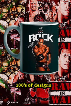 THE ROCK 11oz Mug Featuring Dwayne Johnson | wwe Collectible | Wrestling Fan Gift