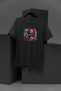 "Merc with a Gun Tee | Marvel-Inspired Skull Shirt | Deadpool Graphic | Badass Smoke Design"