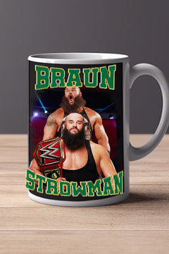 Braun Strowman 11oz Mug | Pro Wrestling The Monster Among Men Design