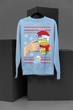 UGLY Festive Cheers: I Love Beer | Christmas Cheer | Ugly Sweater Design | Retro