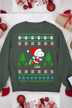 UGLY Vintage Snoopy Christmas Sweatshirt | Retro Peanuts Holiday Pullover | Classic Snoopy Era