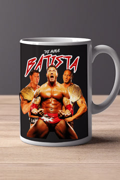 BATISTA 11oz Mug featuring Pro Wrestling Superstar | WWE Legend Dave Bautista Image - Collector's Item for Fans