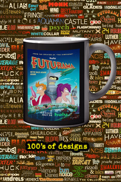 Futurama 11oz Mug featuring Fry | Bender | Leela - TV Show Merchandise Design