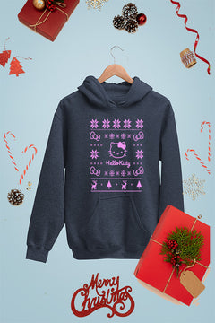 Hello Kitty Retro Christmas | Cute Kittens | Kids Festive Hoodie