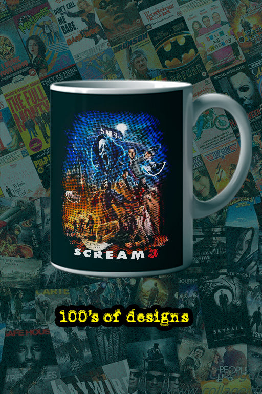Horror Scream 3 11oz Mug | Film Fan Gift | Horror Movie Lover | Vintage Movie Poster | Classic Horror Design