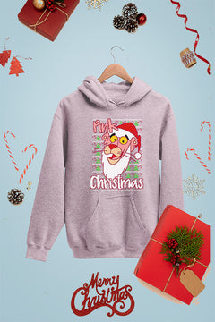 KIDS UGLY Pink Panther Pink Christmas Hoodie | Retro Kids Christmas Hoodie | Vintage Cartoon