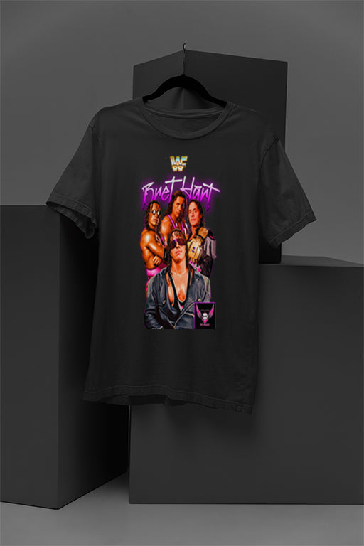 BRET HART WWE T-Shirt | Hart Foundation Era | Wrestling Legend Tee Ecommerce Artistry