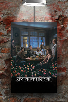 Six Feet Under Poster featuring Michael C. Hall | Peter Krause | Lauren Ambrose | TV Show Memorabilia | Six Feet Under Design