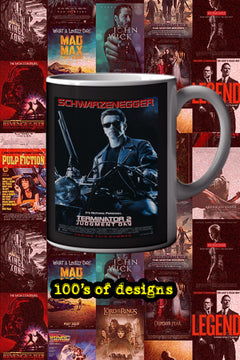 Terminator 2 11oz Mug | Film Memorabilia | Terminator 2 Design | Cybernetic Sci-Fi Gift | Arnold Schwarzenegger Artistic Cup