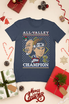 KIDS UGLY Vintage Karate Kid Miyagi Daniel All Valley Championship Logo T-shirt | Retro